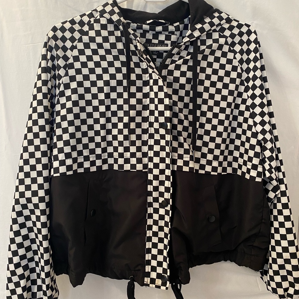 Checkered Windbreaker Jacket
